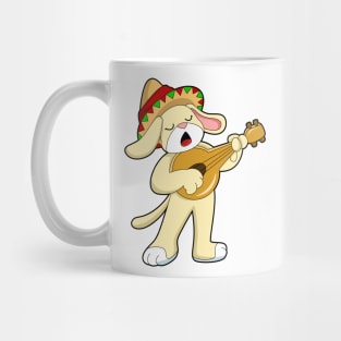 Dog at Music with Guitar Mug